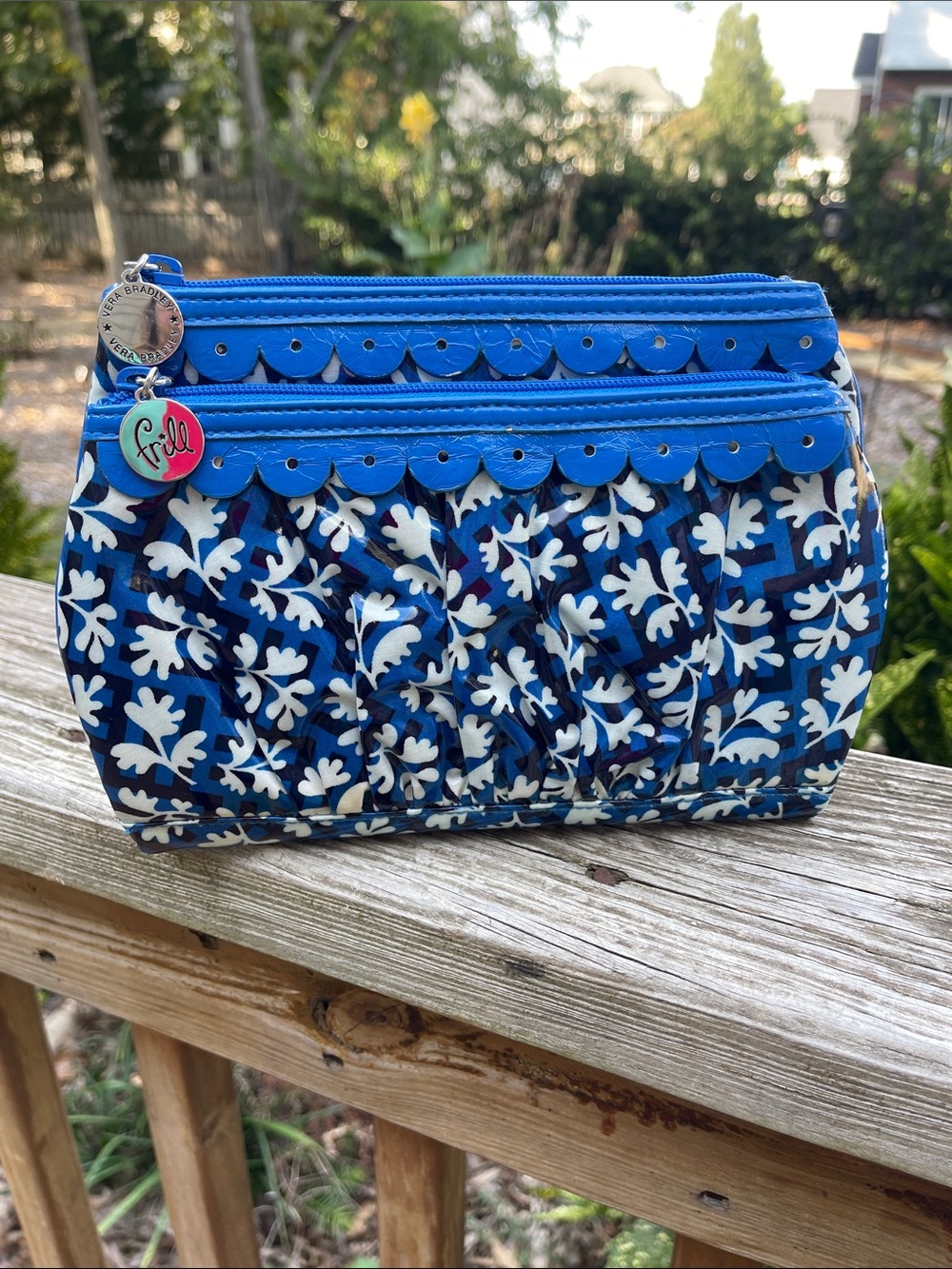 Vera Bradley Twice as Nice Blue Lagoon Cosmetic Clutch